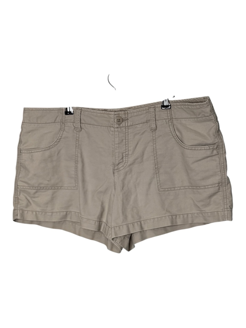 American Eagle Khaki Tan Cargo Utility Shorts Size 14 Cotton Casual Flat Front